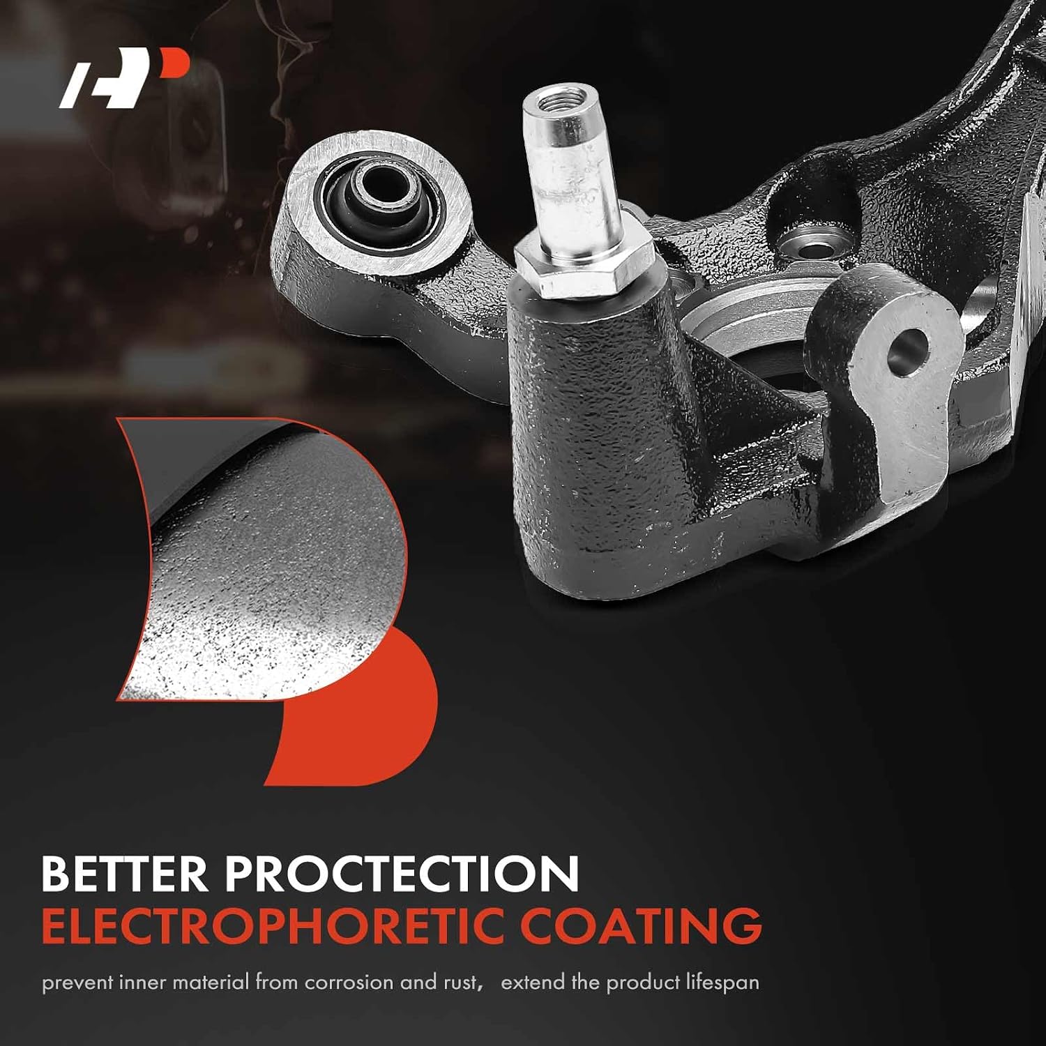 A-Premium Rear Right Suspension Steering Knuckle with ABS Hole, Compatible with Hyundai Sonata 2001-2005, XG300 2001, XG350 2002-2005 & Kia Optima 2001-2006, Passenger Side