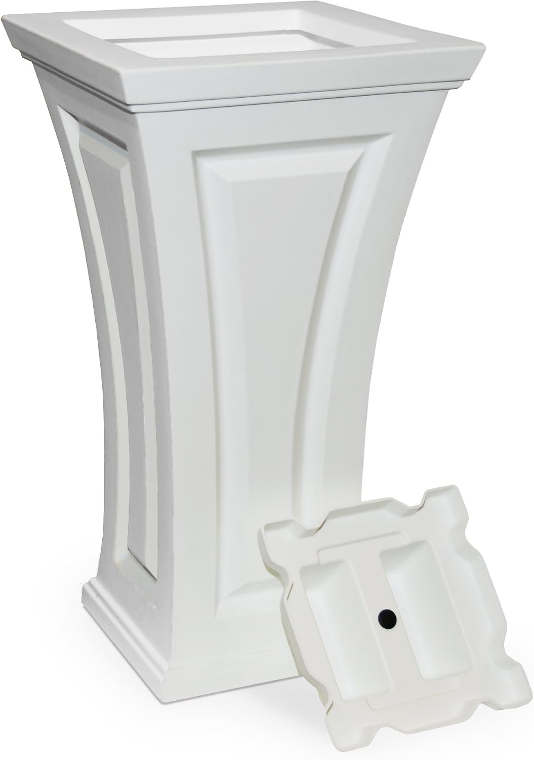 Mayne Inc Cambridge Tall Planter, White 16x16"
