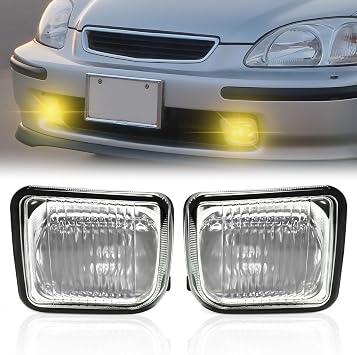 Fog Lights for 1996-1998 Honda Civic 4DR,Plug and Play
