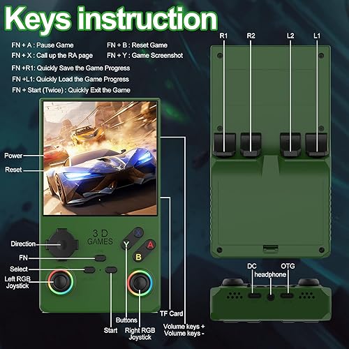 Miniatura 5 de RegiisJoy Nueva consola de juegos portátil V40 Max 2025, 40000 juegos, pantalla IPS de 4 pulgadas, consola de juegos retro, 256G 4000 mAh, mini