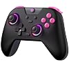 EasySMX X05 Controller für PC/Switch/Steam/Handy Mit 7 Farben RGB-Licht Wireless Mit Hall Joysticks & Triggers Bluetooth - Schwarz