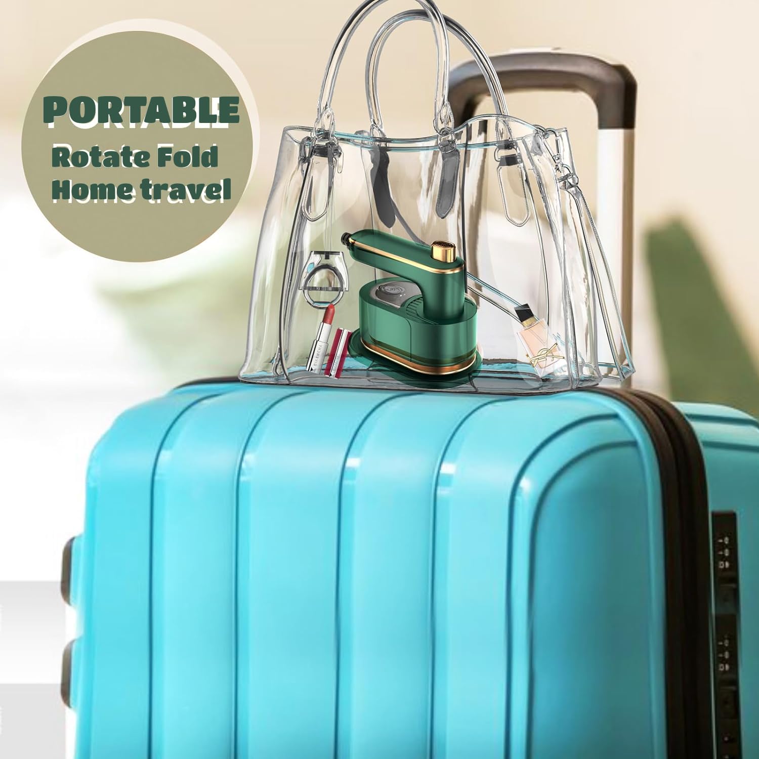 Fer à Vapeur Portatif & Défroisseur 2-en-1 / Chauffage Rapide 1000W / Réservoir d'Eau 100ml / Fer de Voyage Compact pour Vêtements / Anti-Rides pour Tous Tissus Fer à Vapeur Portatif & Défroisseur 2-en-1 / Chauffage Rapide 1000W / Réservoir d'Eau 100ml / Fer de Voyage Compact pour Vêtements / Anti-Rides pour Tous Tissus