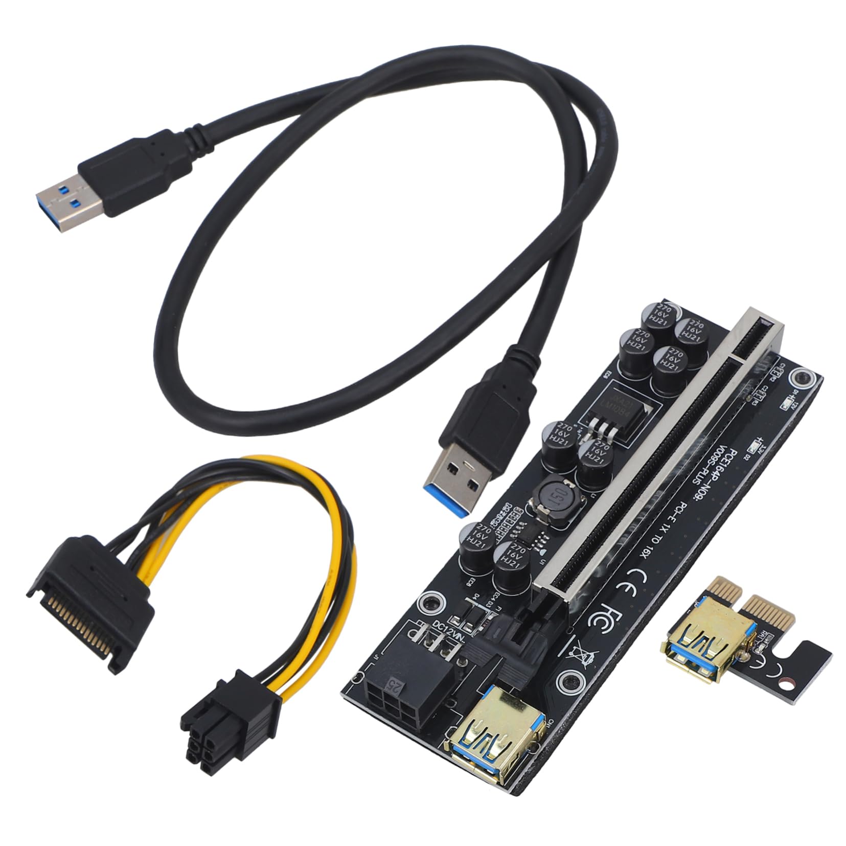 jojofuny 5ensembles Carte Extension Pcie pour Gpu Adaptateur Graphique Externe à Améliorez Les Performances De Jeux Et Multimédia sur Pc Et Ordinateurs Portables