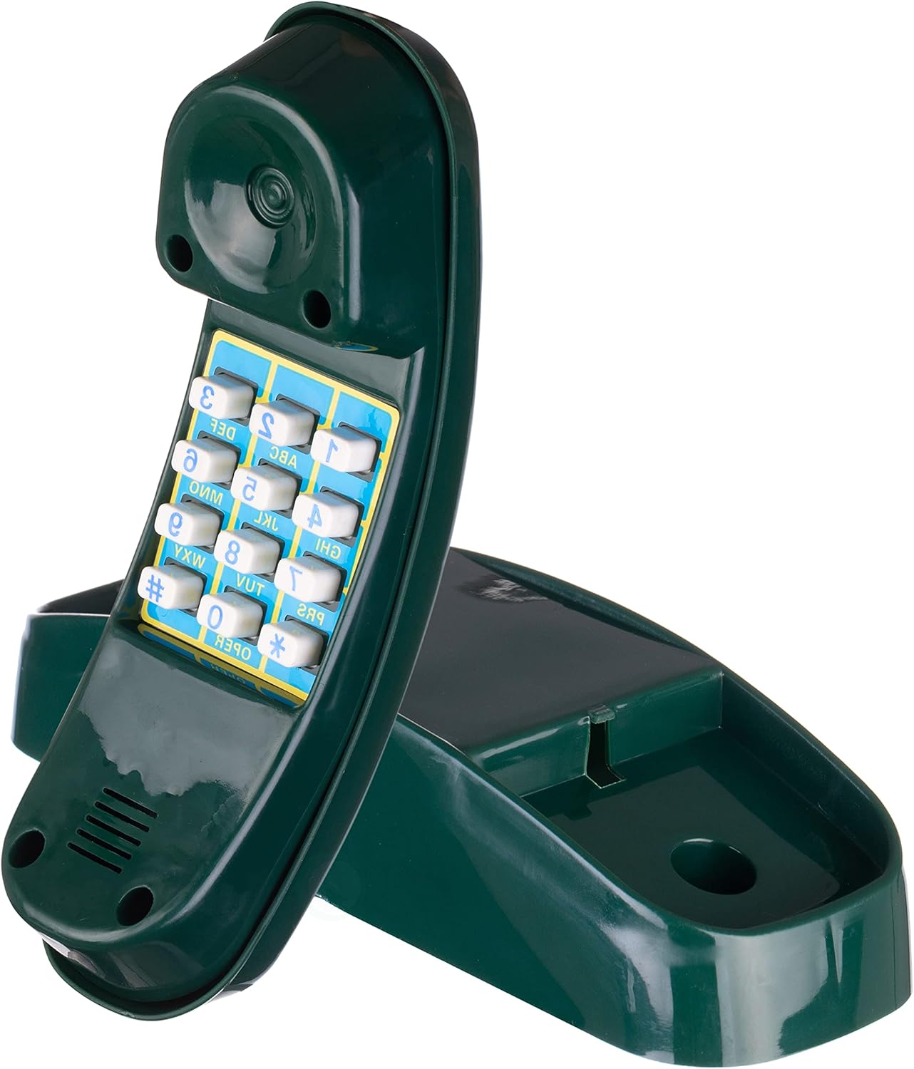 Plastic Kids Outdoor Gym Playground Playhouse Toy Phone Set, Green Swing Set Accessories Cordless Play Telephone