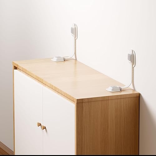 Miniatura 3 de Anclaje para muebles sin taladro, correa ajustable y antipunta para prueba de bebés, adhesivo 3M multiusos para muebles, seguro para sala de juegos