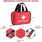 SlimK Small First Aid Kit for Car Travel & Outdoor Emergency Like Minor Cuts, Scratch, Burns & Sprain - 112 Pieces of Premium Sterile Emergency Kit First Aid Supplies - Compact & Lightweight Bag