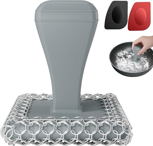 TOPULORS Cast Iron Scrubber Scraper - Thumbnail 2