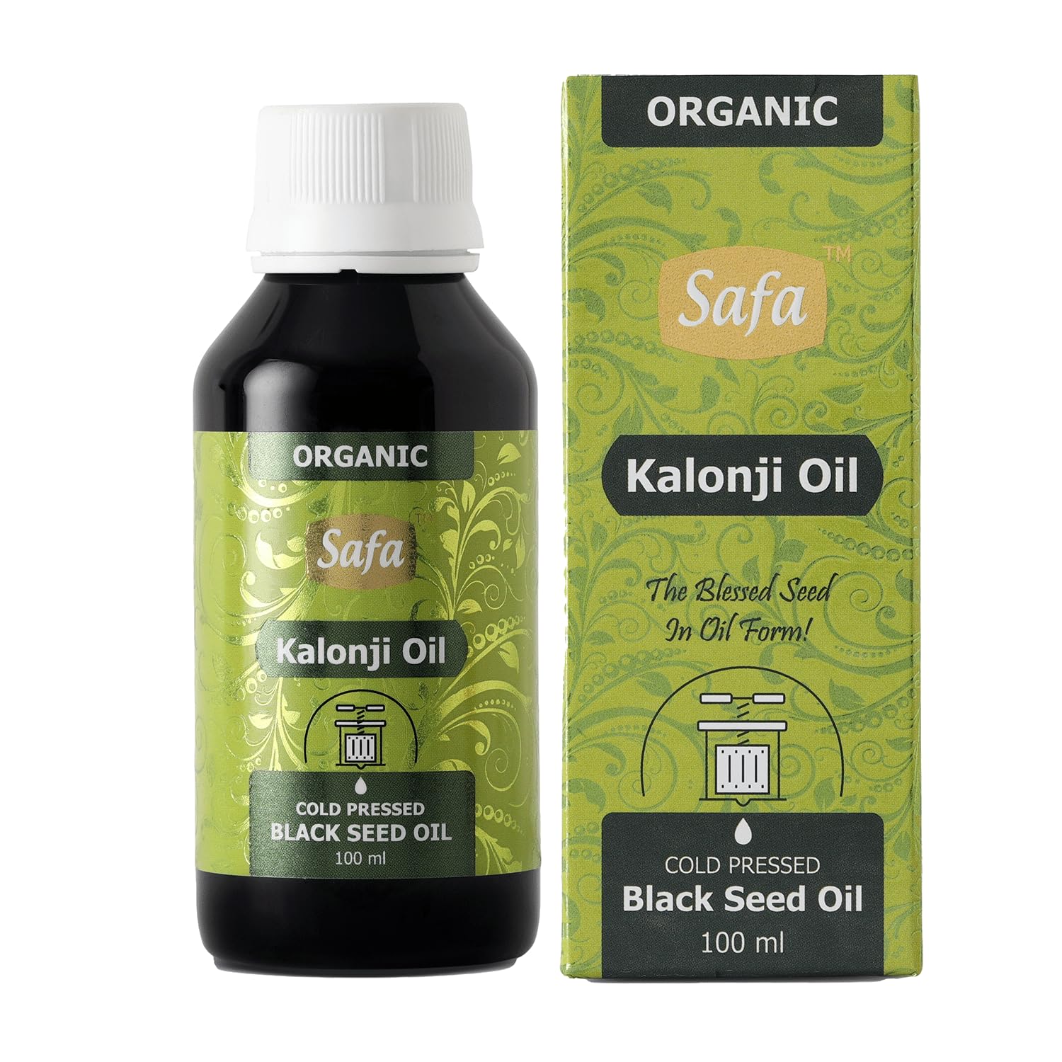 Safa Black Seed Oil Organic Cold Pressed Pure Kalonji Oil | Rich in Omega 3,6 & 9 Essential Fatty Acids | Promotes Immunity, Hair, Skin and Overall Health | Black Cumin Seed Oil | 100 ml X4 Pack of 4 Safa Black Seed Oil Organic Cold Pressed Pure Kalonji Oil | Rich in Omega 3,6 & 9 Essential Fatty Acids | Promotes Immunity, Hair, Skin and Overall Health | Black Cumin Seed Oil | 100 ml X4 Pack of 4