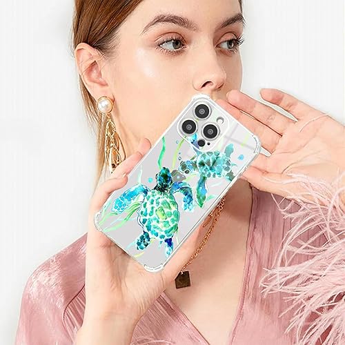 Vista 336 de Roemary Funda púrpura para iPhone 14 Pro Max con diseño de caballo azul, patrón de acuarela con protector de pantalla