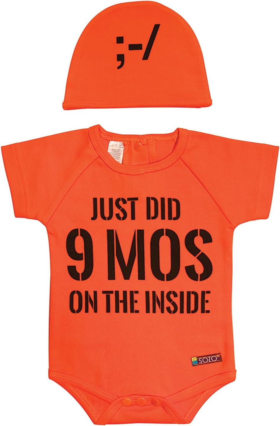Sozo Baby-Boys Newborn Nine Months Bodysuit and Cap Set