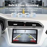 Vista 4 de Estéreo de auto de doble DIN de 9 pulgadas con Apple CarPlay inalámbrico y Android Auto, pantalla CarPlay para automóvil, pantalla táctil Bluetooth