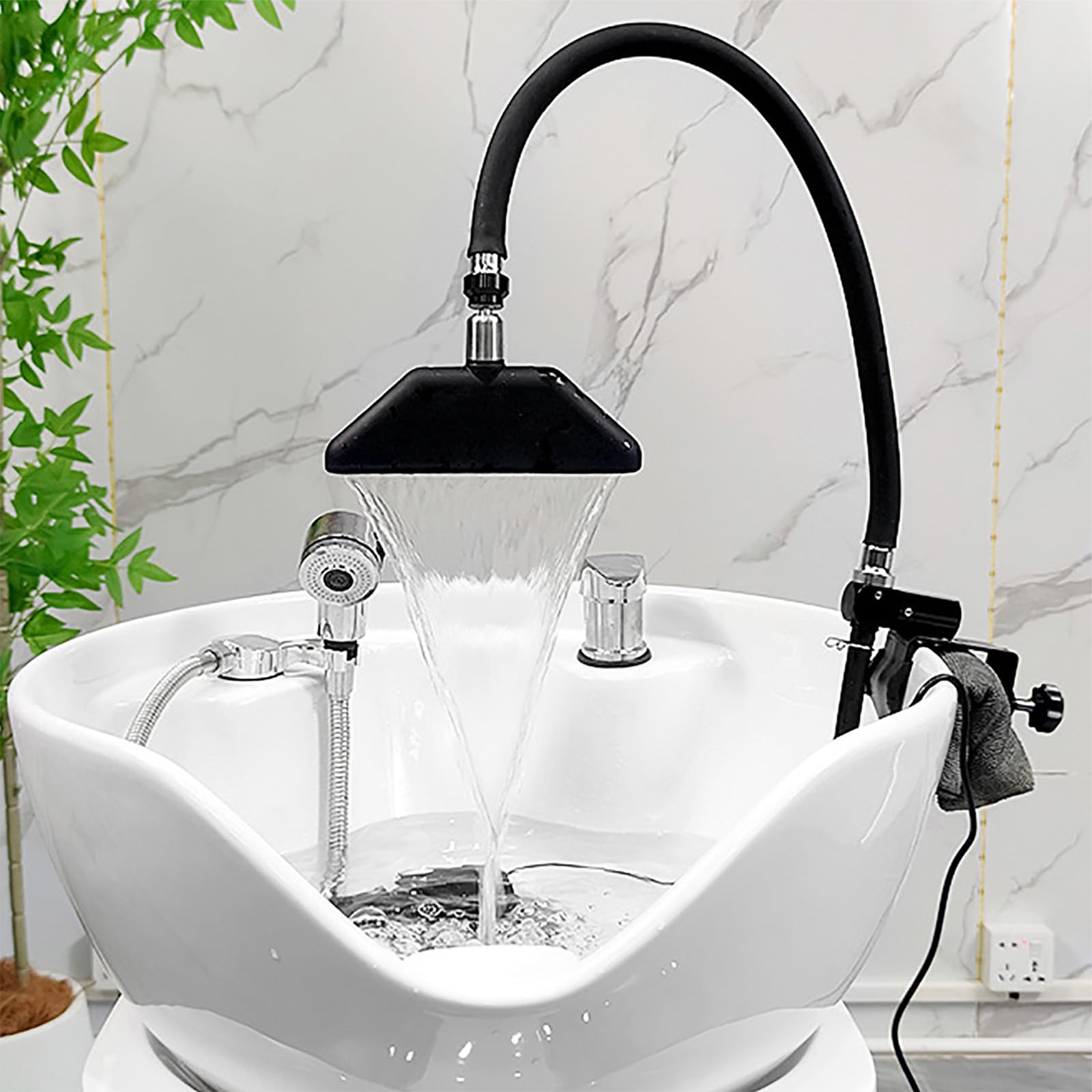 Cadre de la circulation de l'eau de salon pour massage du cuir chevelu et thérapie à la tête