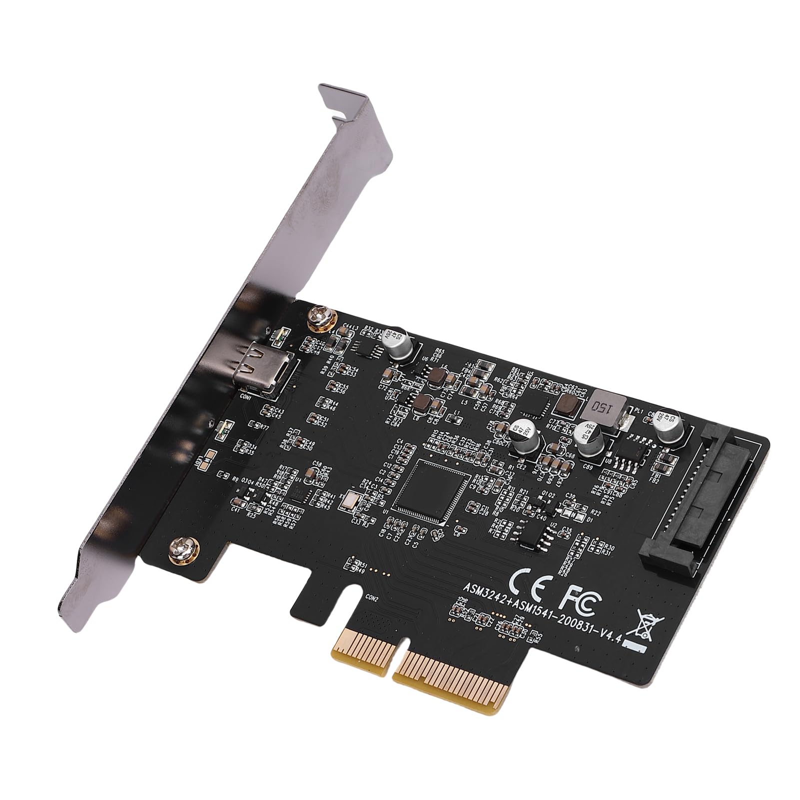 Jiawu Scheda di Espansione PCIe USB 3.2 Tipo C Trasferimento Dati Veloce 20 Gbps per Giochi e Uso Professionale PCB 1 unità