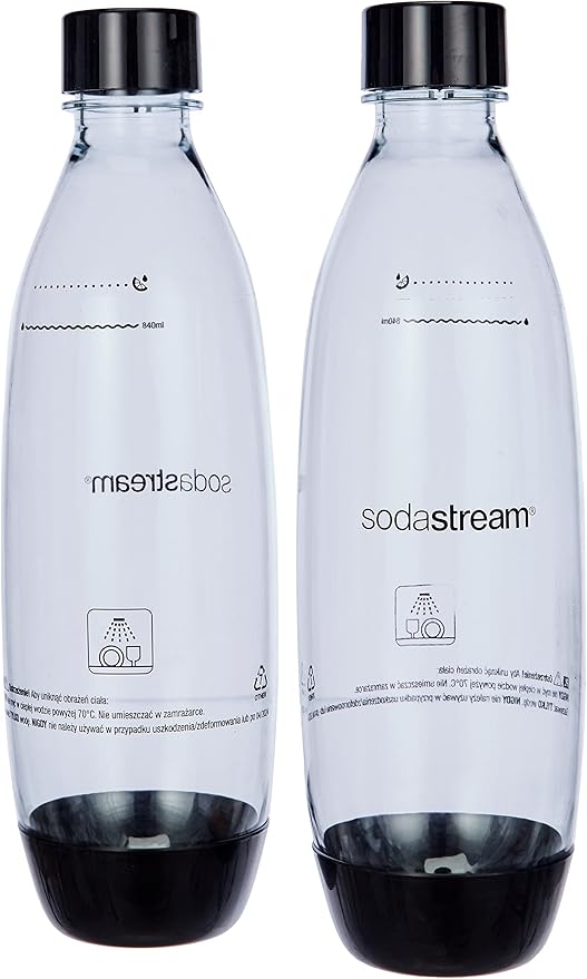sodastream 2 Bottles 1 L Fuse Dishwasher, plastic for PET, Transparent