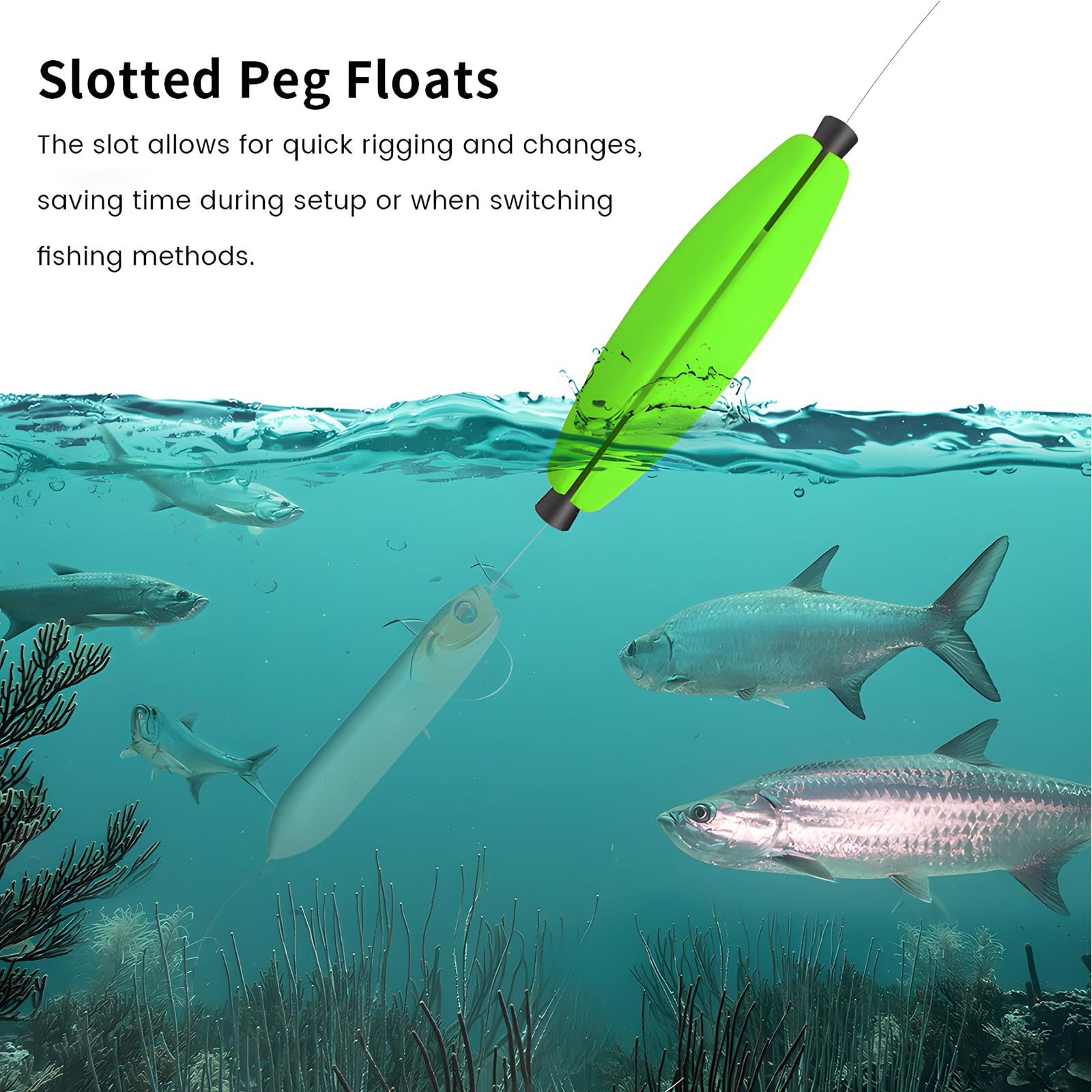 Snapklik.com : Peg Floats Slotted丨Fishing Floats For Catfish丨Fishing ...