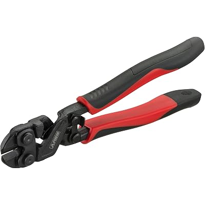 ARES 70664-8-Inch Mini Bolt Cutter - Chrome Moly Steel Construction & Induction Hardened Cutting Edges - Designed for Heavy Duty Wire, Bolt, Nail & Rivet Cutting