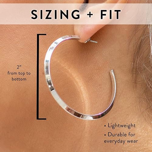 Miniatura 4 de Stella Valle Earrings 18K Gold Plated Earrings Gift for Her Hypoallergenic & Non-Tarnish Hoop Earrings for Women Mother's Day Birthday Holiday