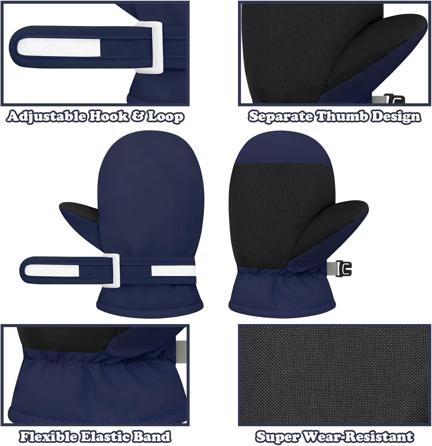 Sarfel Kids Toddler Mittens Waterproof Toddler Winter Gloves Infant Baby Mittens Winter Kids Snow Gloves for Boys Girls - Image 5