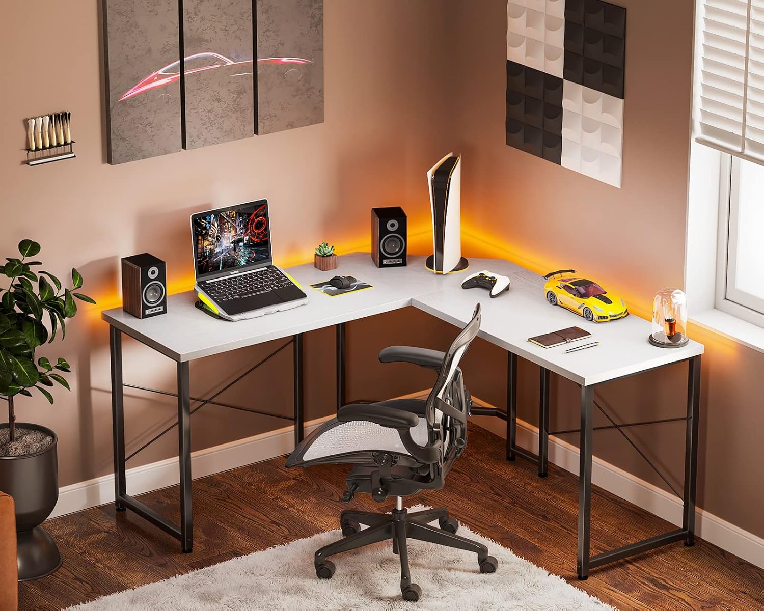 ODK L Shaped Desk in a gaming setup