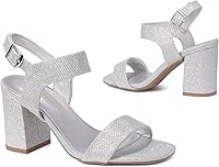 Vista 22 de DREAM PAIRS Women's High Chunky Heels Square Toe Block Ankle Strap Dress Comfort Sandals