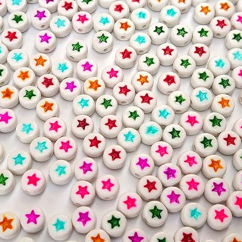 Vista 94 de Más de 500 cuentas redondas blancas de letras del alfabeto acrílico de 0.157 x 0.276 pulgadas de la A a la Z, cuentas sueltas para manualidades