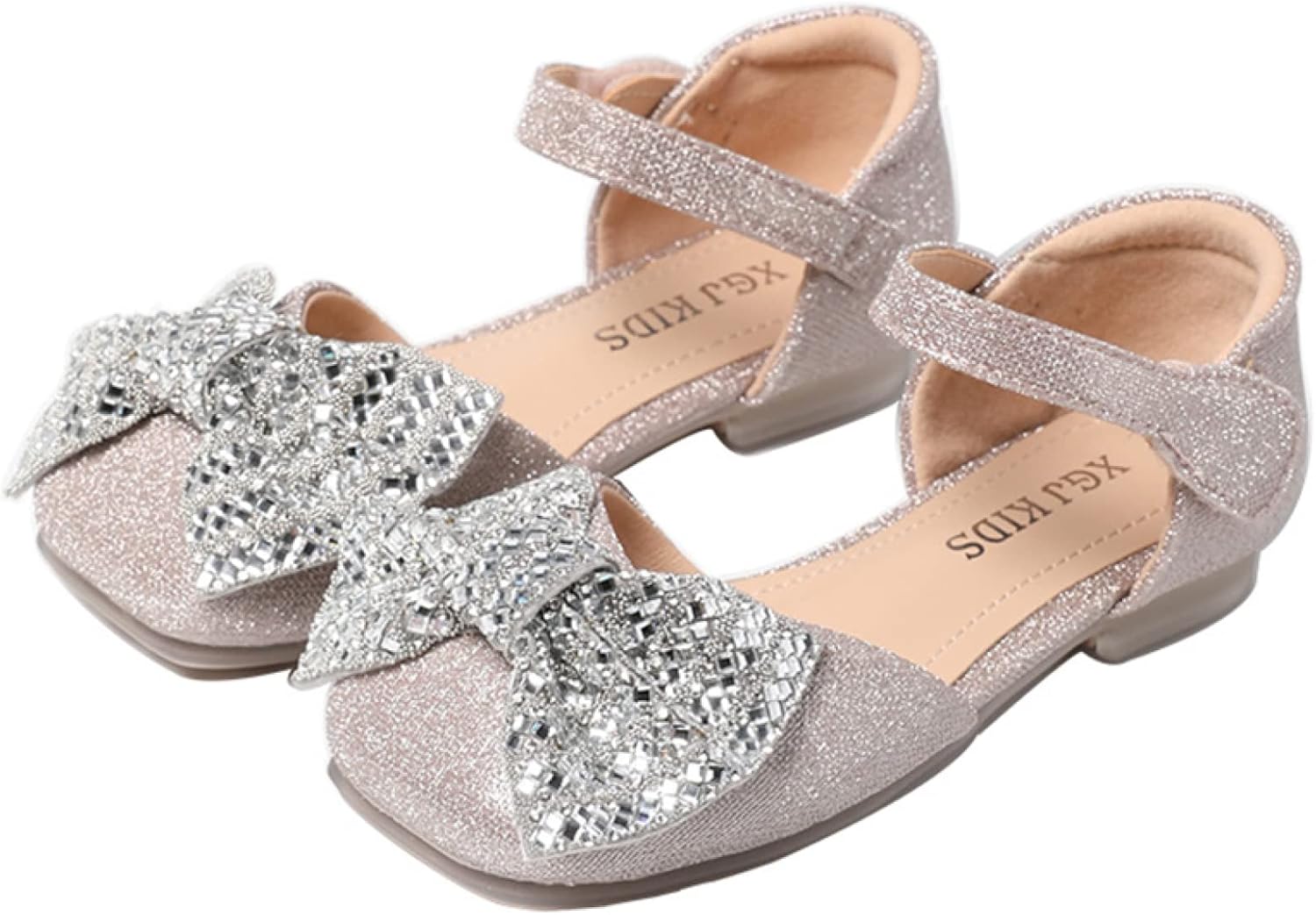 [ヤク] ドレスシューズ キッズシューズ ガールズシューズ 女児 ガールズ セパレート キラキラ 蝶結び ラウンドトゥ マジックテー