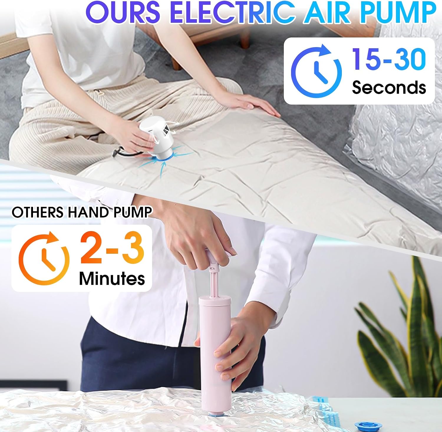 SZO Electric Vacuum Pump for Storage Bags, White image 3