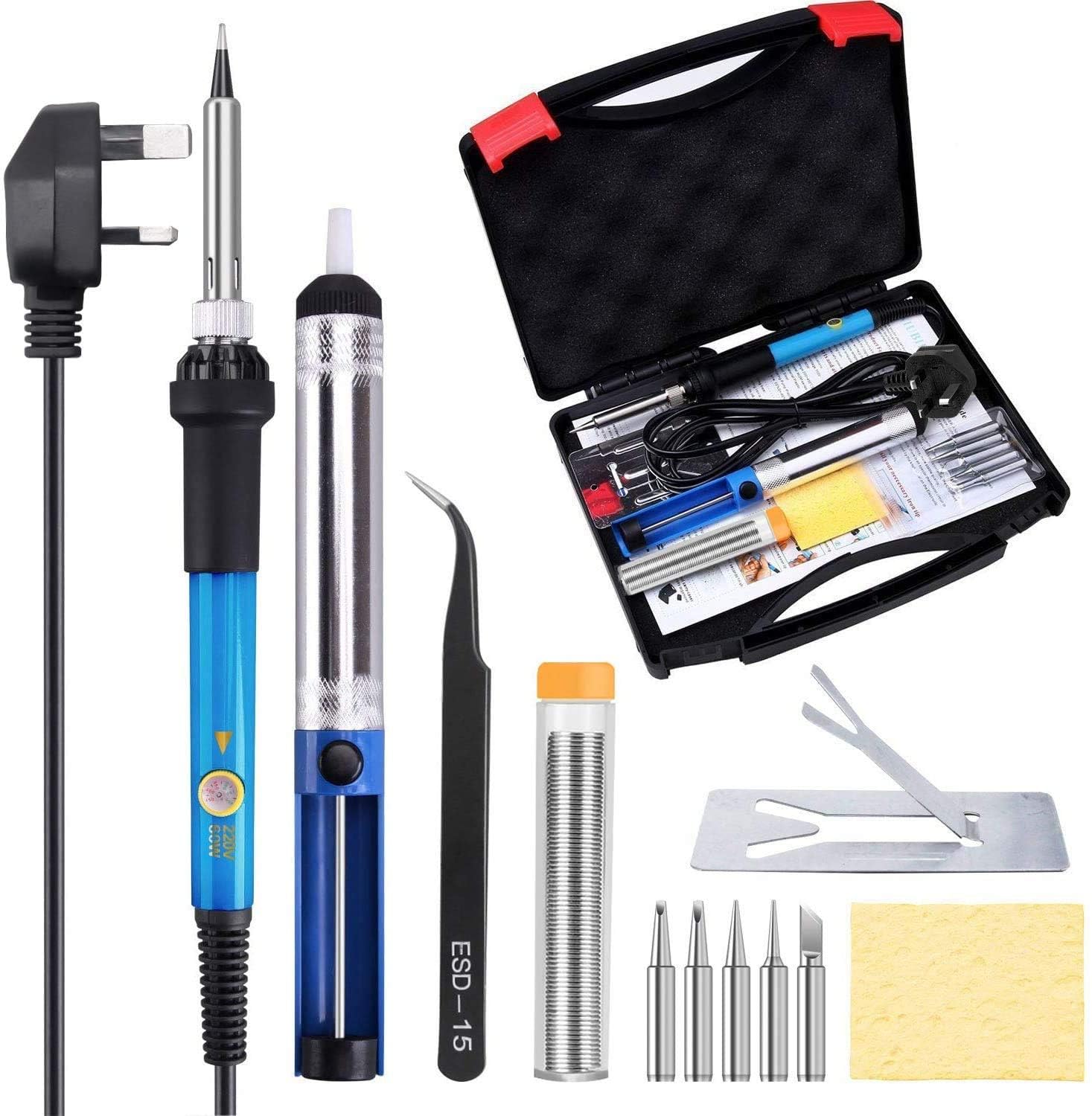 Kit de fer à souder 60W avec pistolet électrique pour réparer les circuits cassés