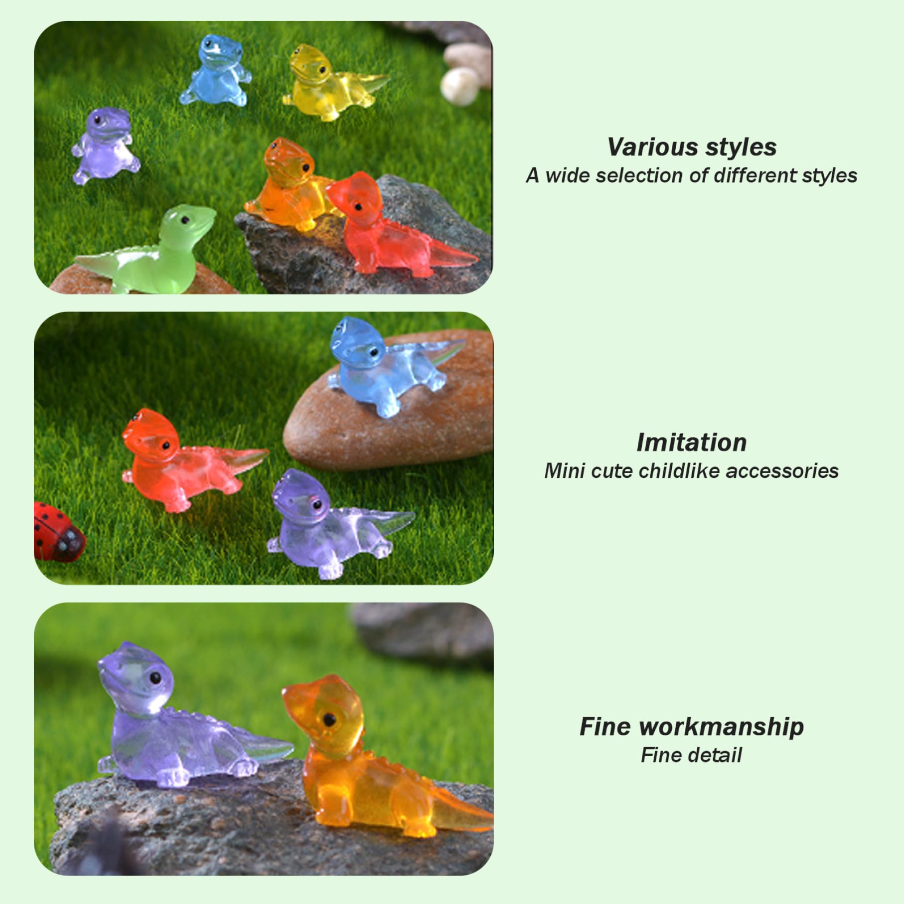 100 Stuks Mini-kevers - Kunsthars - Lichtgevend In Het Donker Miniatuurdieren Kleine Lieveheersbeestje Figuur Van Kunsthars Ornamenten Voor Thuis Tuin Feest Micromos