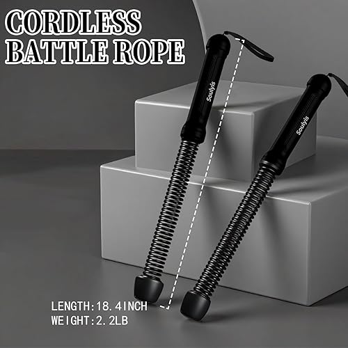 Miniatura 3 de Desata a la bestia Cuerdas de batalla inalámbricas Soulyis para gimnasio en casa, cuerda de entrenamiento inalámbrica, equipo de fitness para