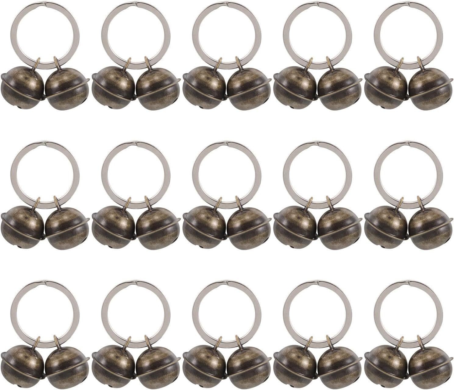 Happyyami 15pcs Pet Collar Bells for Cats and Dogs with Audible Sound, Iron Material Small Bell for Pet Collar, Universal Fit Pendant Accessories for Daily Adventures and Outdoor Activities