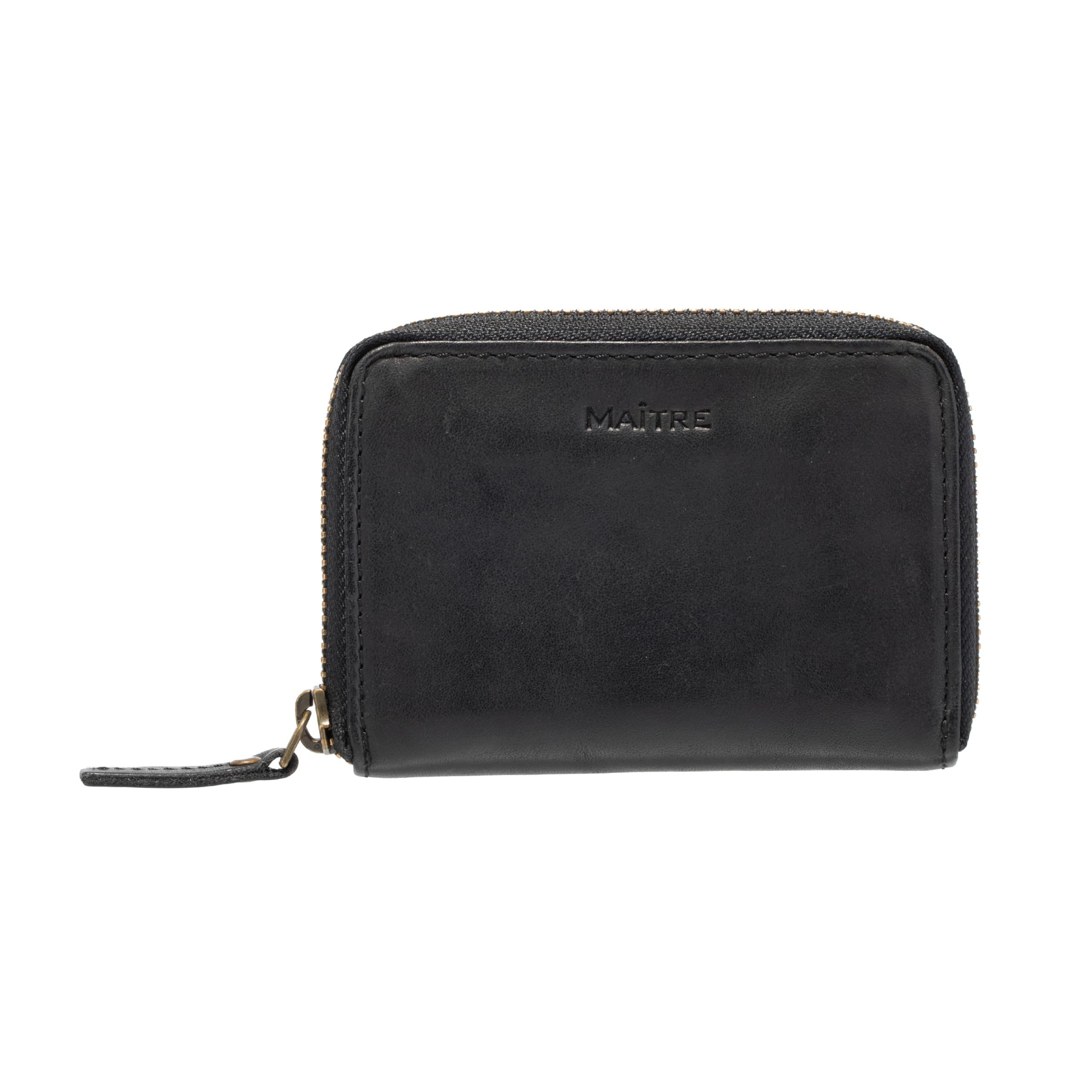 Purse Black Noir Maître Forst Dalin portefeuille compact avec zip