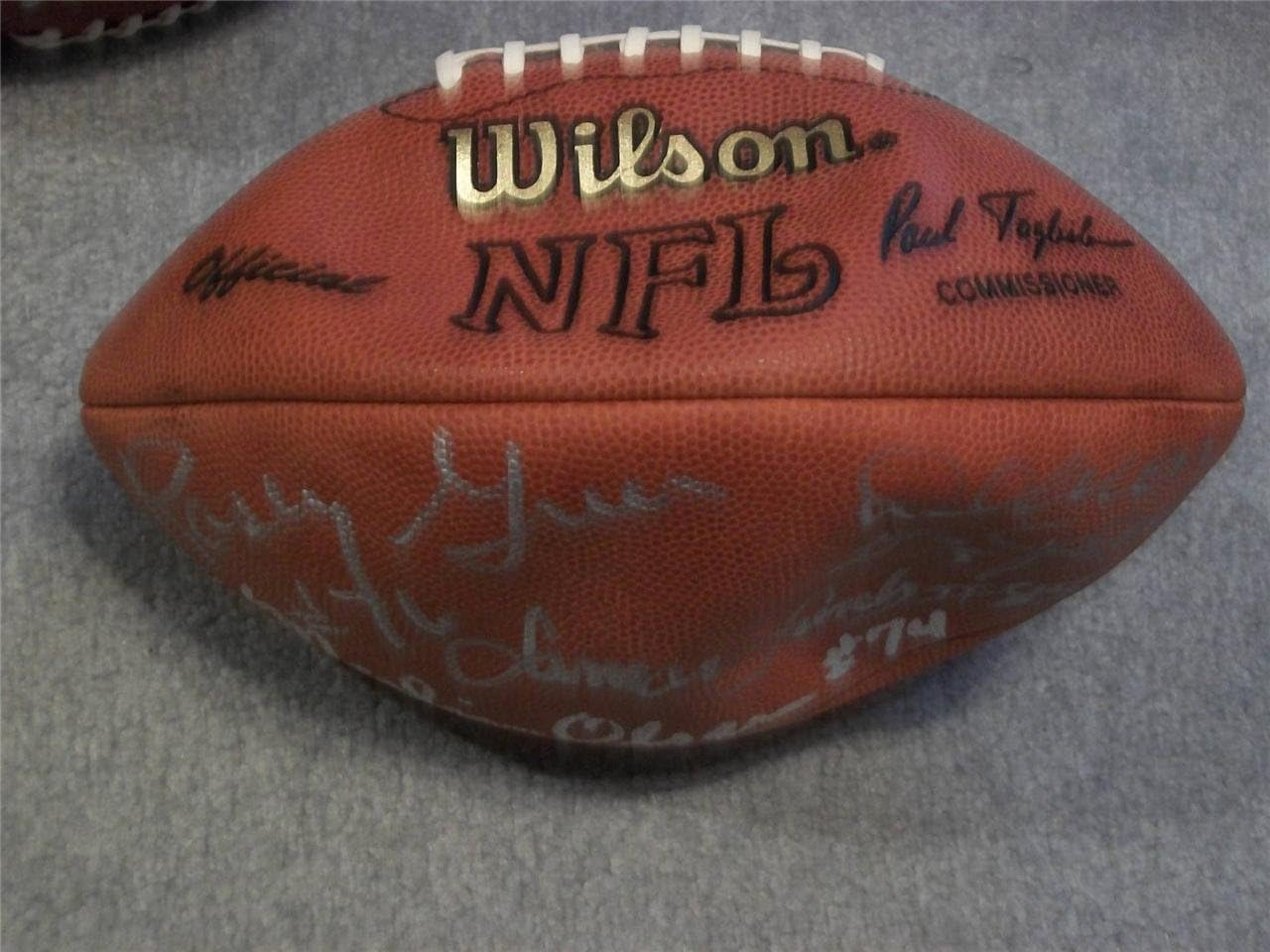 Fearsome Foursome Rams Deacon Olsen Lundy Signed Official Nfl Football