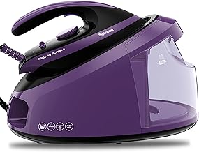 Tristan Auron Steam Iron Station 6.5 Bar Steam Pressure - 2800 W, Variable Steam, 420 g/min Steam Boost I 1.7 L Water Tank - Automatic Shut-Off (Superfast Purple)