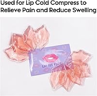 Vista 4 de (10 PCS) Lip Ice Pack ，Ice Compress After Lip ice Treatment, Reusable ice pad for Cosmetic, Lip Shape ice Pack to Relieve Pain and Relax Lips