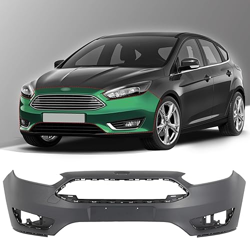 SCITOO Cubierta de parachoques delantero para 2015 2016 2017 2018 para Ford Focus plástico parachoques reemplazo F1EZ17757CAPTM