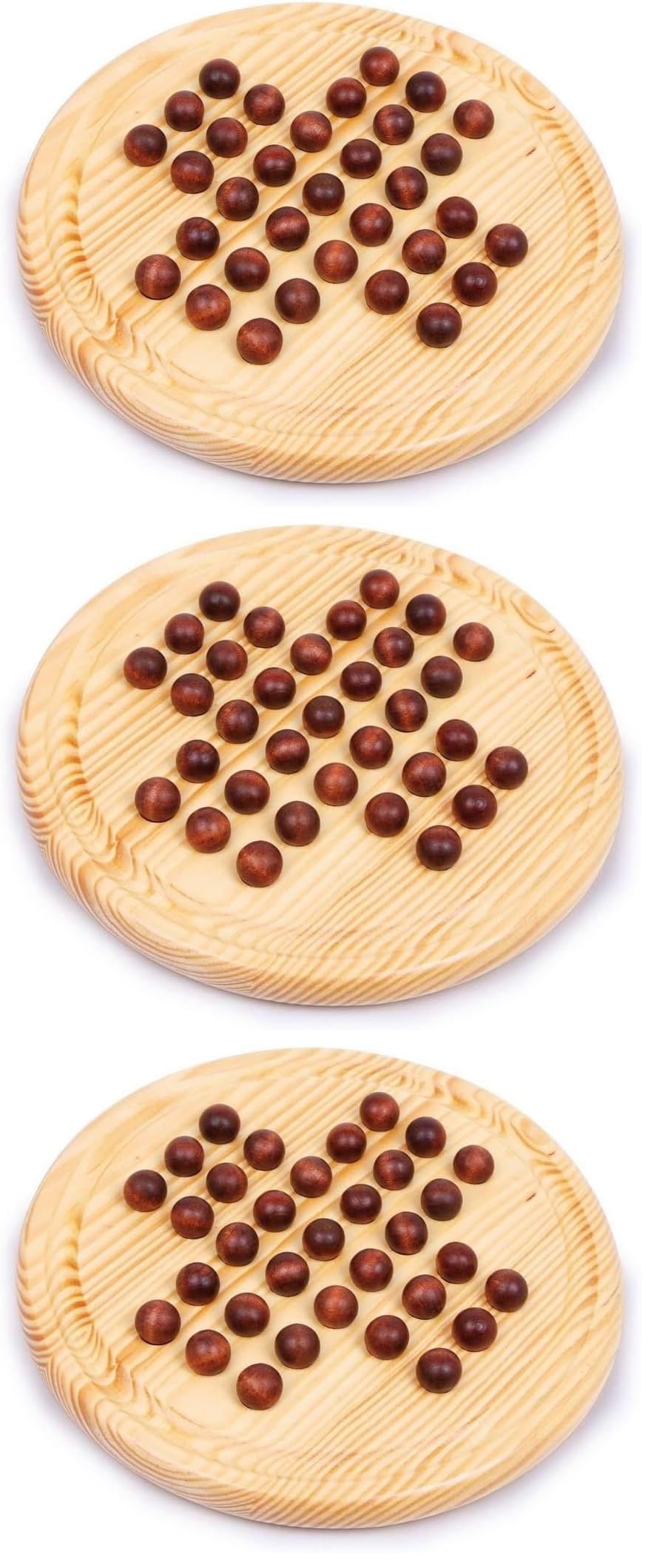 Small Foot Legler - 2019781 - Jeu De Société - Solitaire - Bille De Bois (Lot de 3)
