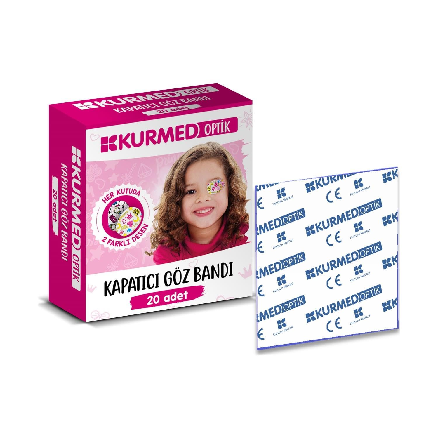KURMED OPTİK KAPATICI GÖZ BANDI - 20 Adet Kız