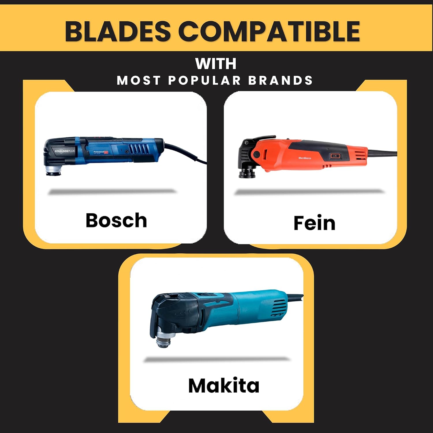 Qbit SQ1000-D-SL Stainless Steel Oscillating Drywall Blade, for 2-Gang Boxes,Universal Quick Release Multi-Tool Blade-Compatible with Bosch,Fein,Makita Multitool Accessories. (2-Gang Box)