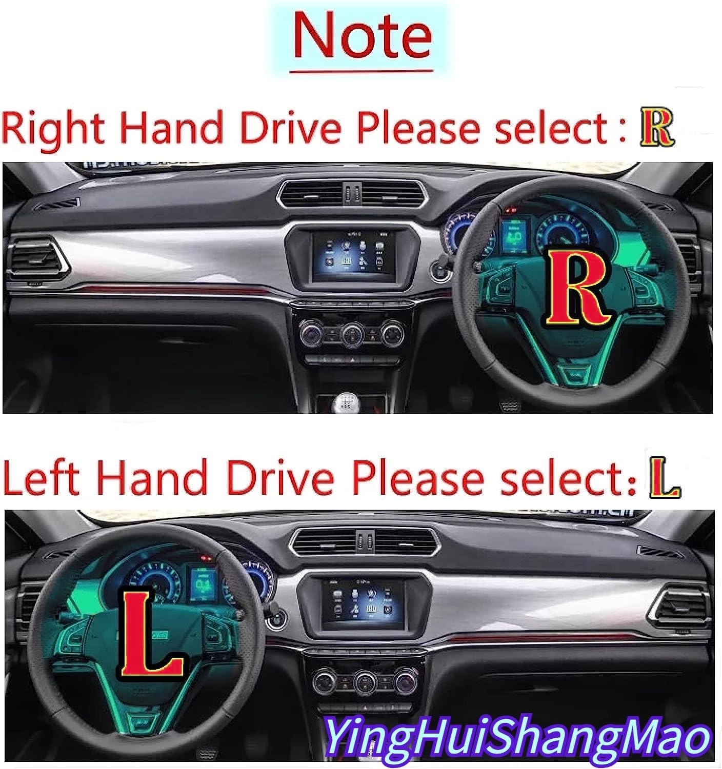 Dashboard Cover Dash Mat,for Hyundai Solaris Accent 2011-2016 2017,Anti-Scratch Dash Cover Dashboard Cover Mat Sun Shade Protect Carpet, Right Hand Drive, Black(Black Edge)