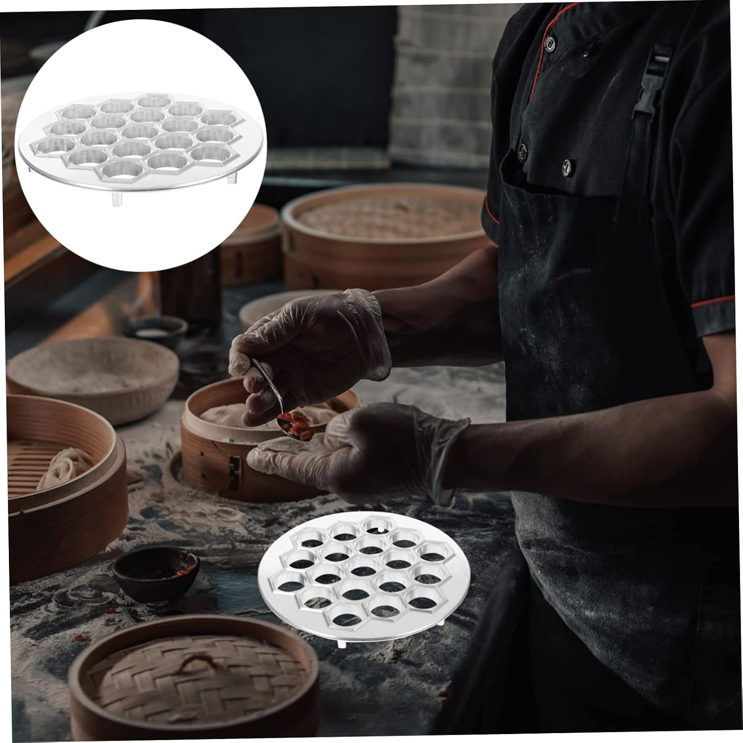 Gatuida Dumpling Maker Mold Metal Maker for Effortless Dumpling Creation Cavity Design for Home Cooking and Meal Prep