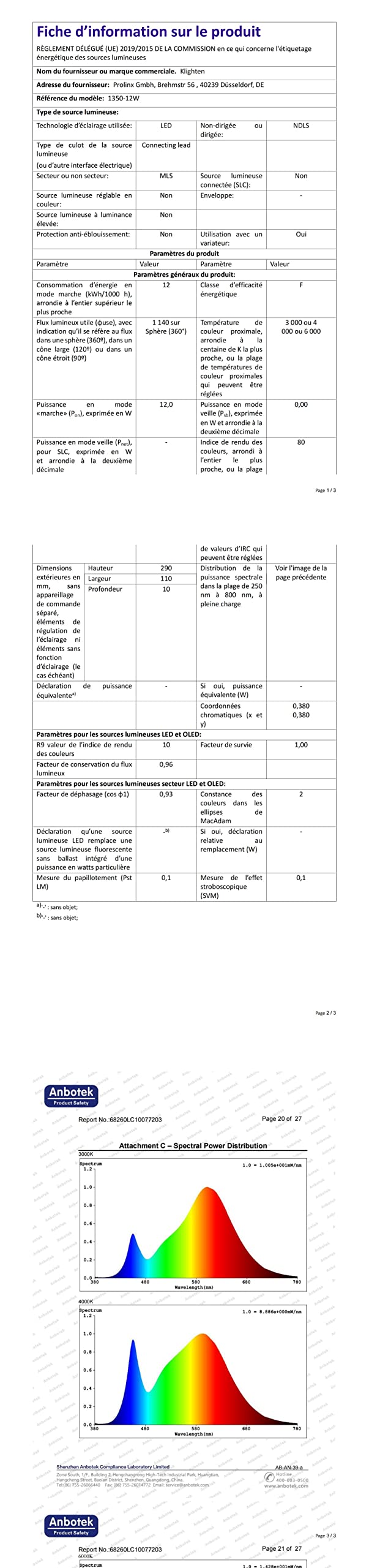 Klighten 2PCS Lampada da parete per interni a LED dimmerabile con telecomando 12W Applique da Parete Up down in argento spazzolato 3000K-6000K Bianco caldo/Bianco freddo