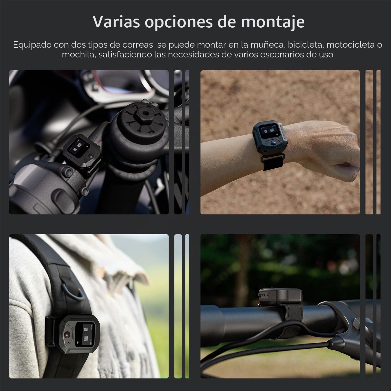 Mando a distancia Bluetooth GPS para DJI Osmo Action 6/5 Pro/Action 4 Cámaras, accesorios, alcance de 25 m, seguimiento de movimiento preciso, pulsera de inteligencia, soporte para bicicleta (para DJI