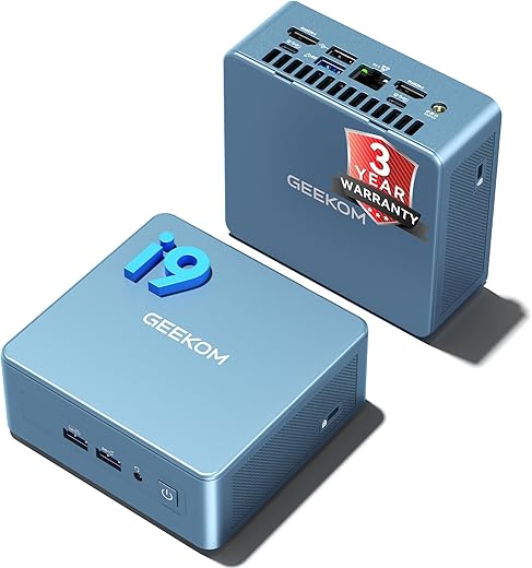 GEEKOM IT13 Mini PC 2025 Edition, with Intel 13th Gen i9-13900HK (3-Year Quality Support), 32GB RAM/1TB NVMe SSD, NUC13 Mini Desktop Computer Windows 11 Pro for Home&Office | 8K UHD,USB4,WiFi 6E,BT5.2