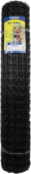 Tenax Pet Fence Premium 2A140078 , 5' X 200', Black