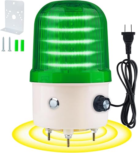 Luz de Advertencia Rotatoria LED Industrial, Luz Estroboscópica Roja AC110V para Alarmas de Emergencia Pública, Sirena de Seguridad