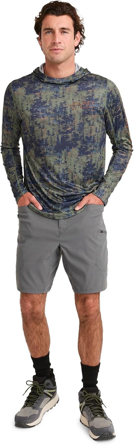 Jockey Outdoors Men's Casualwear Long Sleeve Hooded Sun Shirt