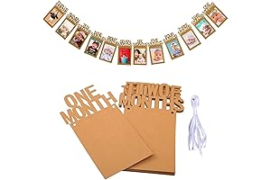 First Birthday Monthly Milestone Growth Record Banner Decorations