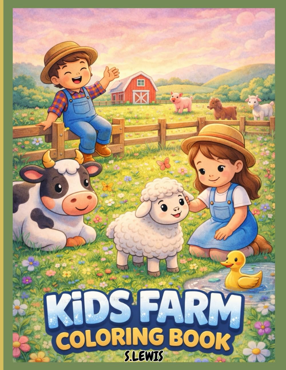 Kids Farm Coloring Book: Cute And Cozy Coloring Pages: Perfect For Relaxation And Stress Relief Fun
