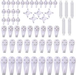 tonyg-p 60 Pack Non-Trace Picture Hooks for Hard Wall, Multi Function Heavy Duty Hardwall Drywall Picture Hanging Set for Picture Photo Frame Hanging